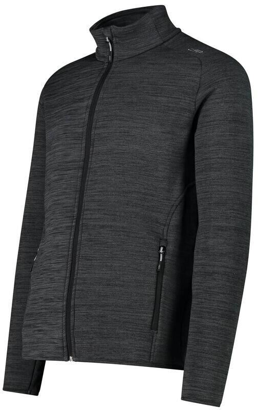 Куртка CMP Мужская куртка из меланжевого стрейчевого флиса Performance Fleece (30E9707) piombo mel/nero