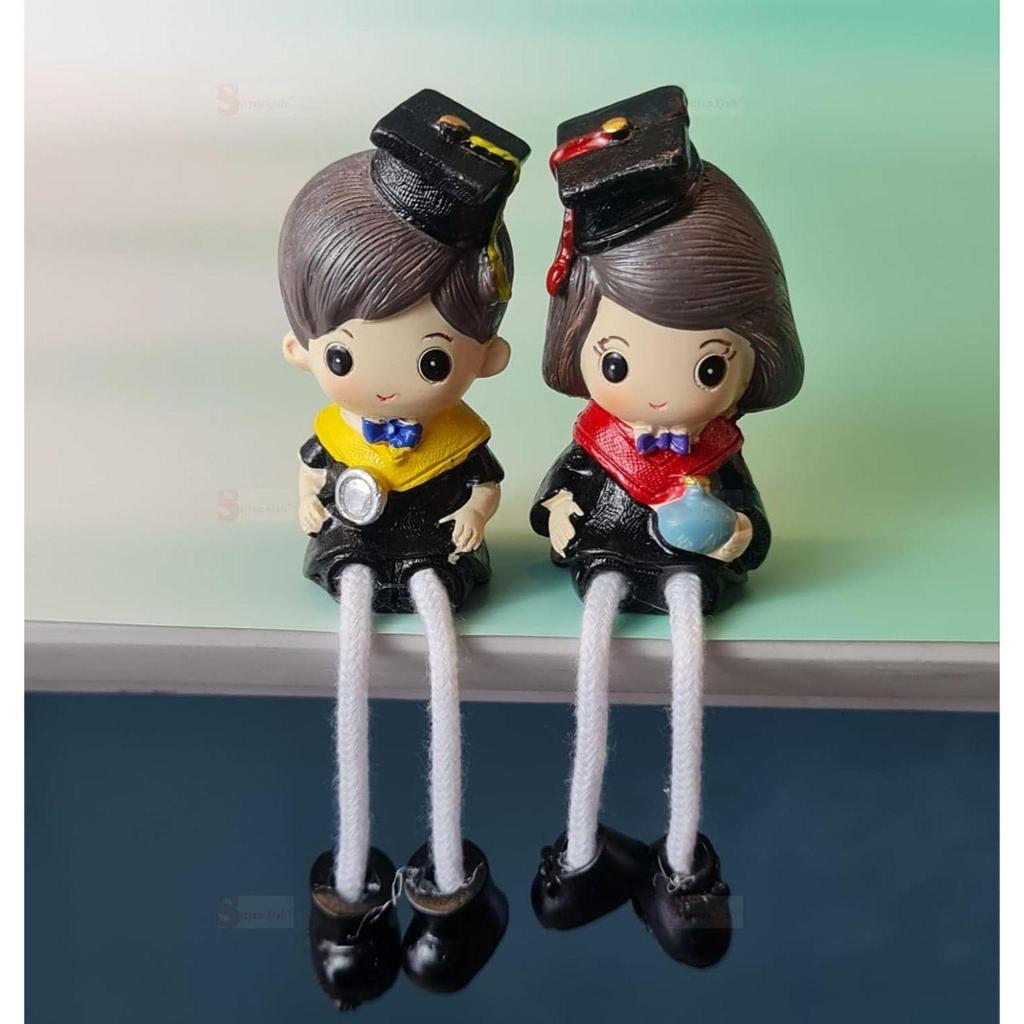 1 Set Hanging Legs Romantic Couple Showpiece | Cute Boy &Girl | Gift for Him/Her, Mother's Day,Home Décor, Living Room