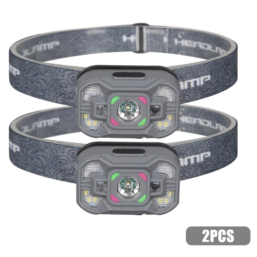 Led Strong Light Headlamp USB Rechageable Motion Sensor Headlight Portable Fishing Camping Outdoor Head Lamp Work Flashlight