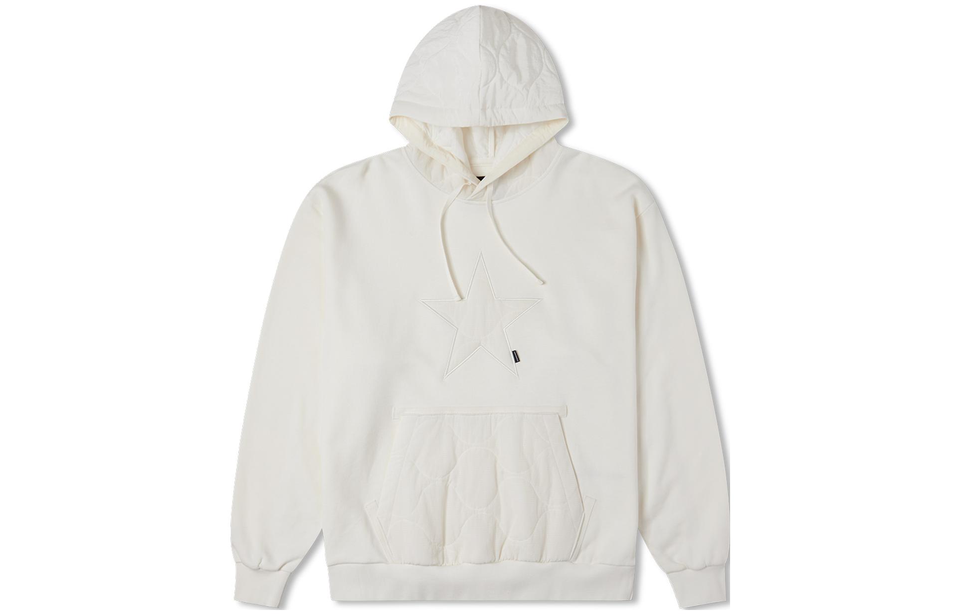 Converse Sweatshirts Men s White Hooded Moderate Regular 10025051-A02 XL