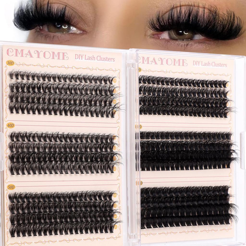 384 Tufts False Eyelashes Set 10-16Mmdiy Segmented D Song Thick Single Tufts Eyelashes
