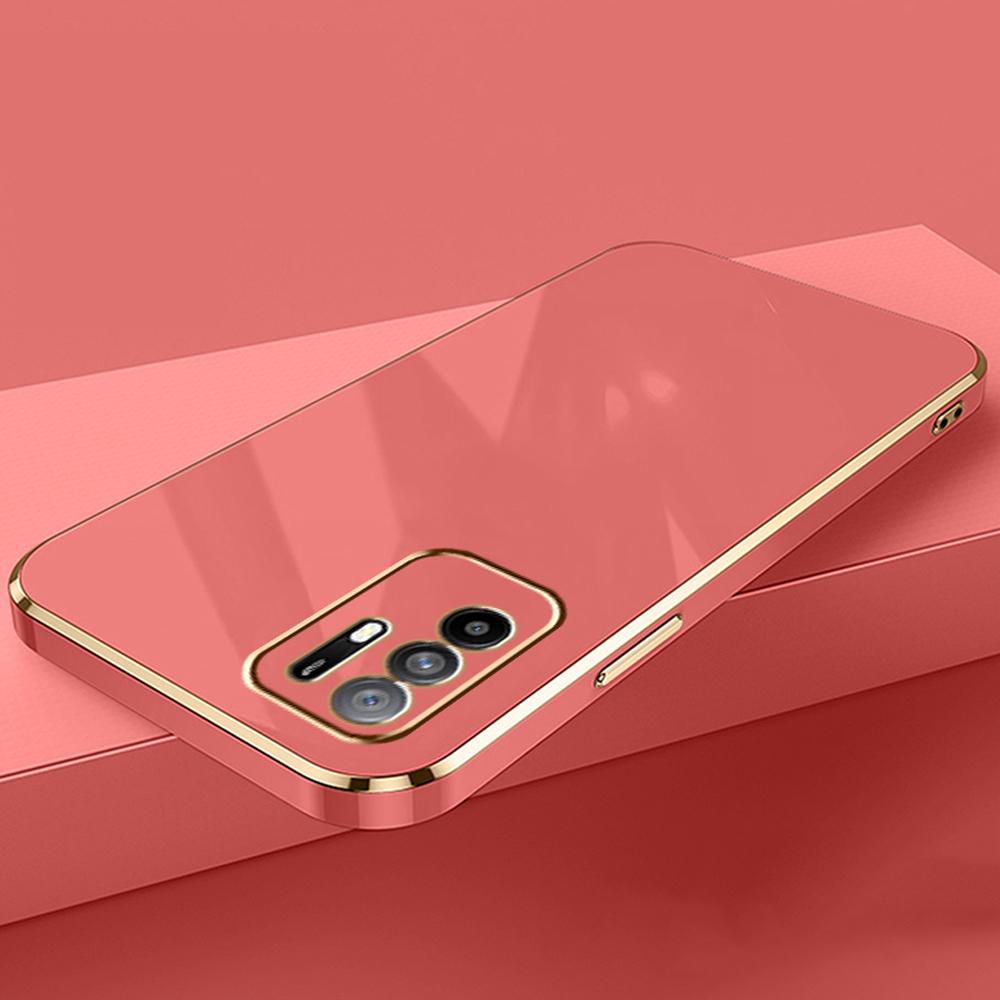 Oppo A94 5G Kılıf Lüks Kare Kaplama OPPO Reno 5Z Telefon Kılıfı Reno 6Z Darbeye Dayanıklı Silikon Arka Kapak CPH2211 CPH2237 Kılıf