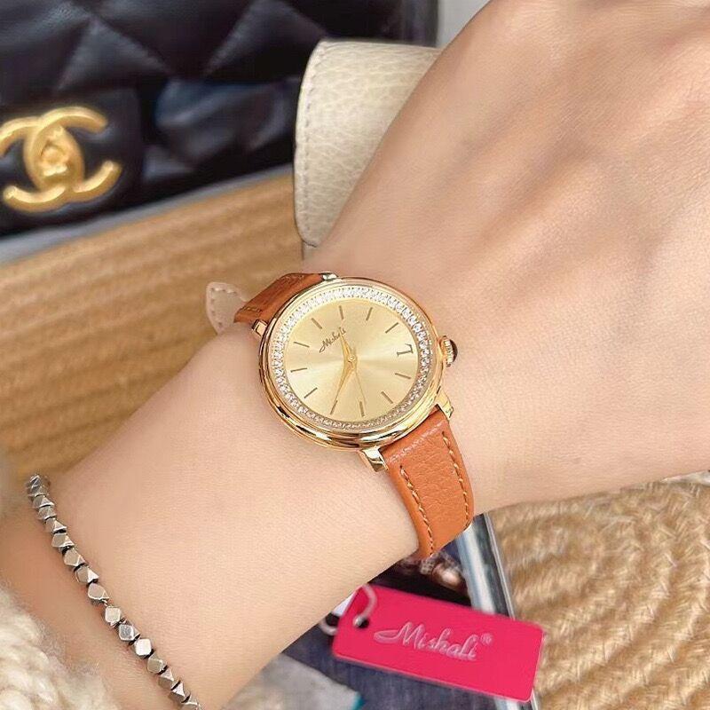 Retro Round Small Fragrant Wind Light Luxury High-End Atmospheric Belt Women'S Watch