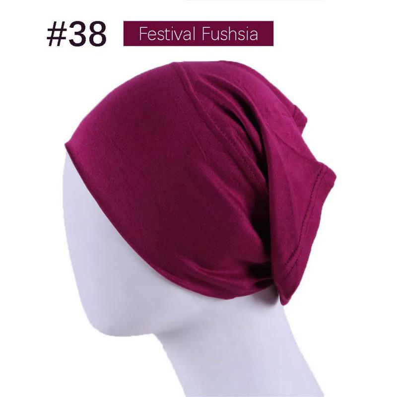 Modal Solid Color Women's High-Elasticity Mercerized Cotton Malaysian Tube Beanie Arabic Snood