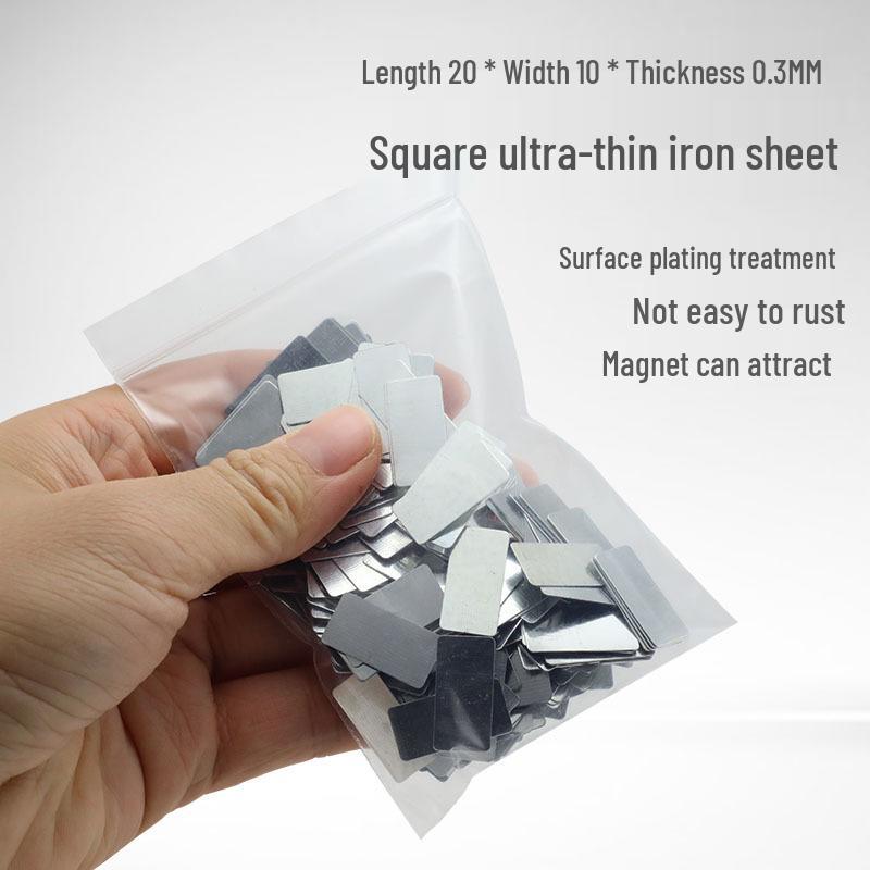 100 Round Galvanized Rust-Proof Magnetic Sheet Patches (0.3-1mm Thick)