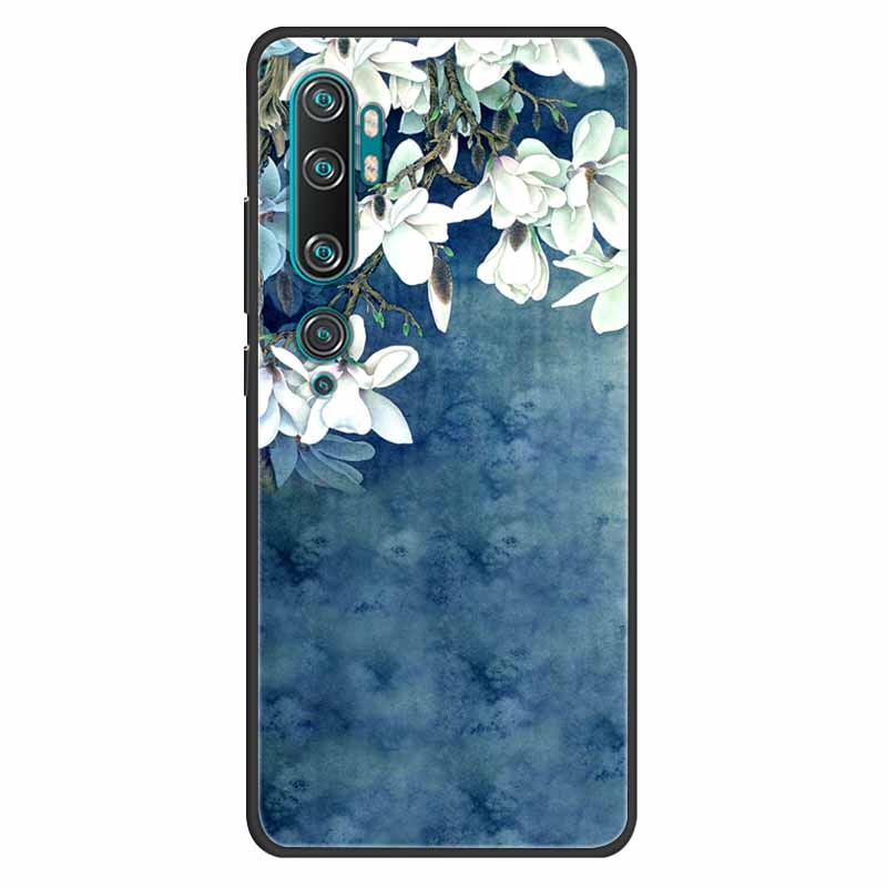 For Xiaomi Mi Note 10 Case Silicone Soft Owl Lion TPU Fashion Back Cover For Xiaomi Mi Note10 Cases Protective Printed Covers