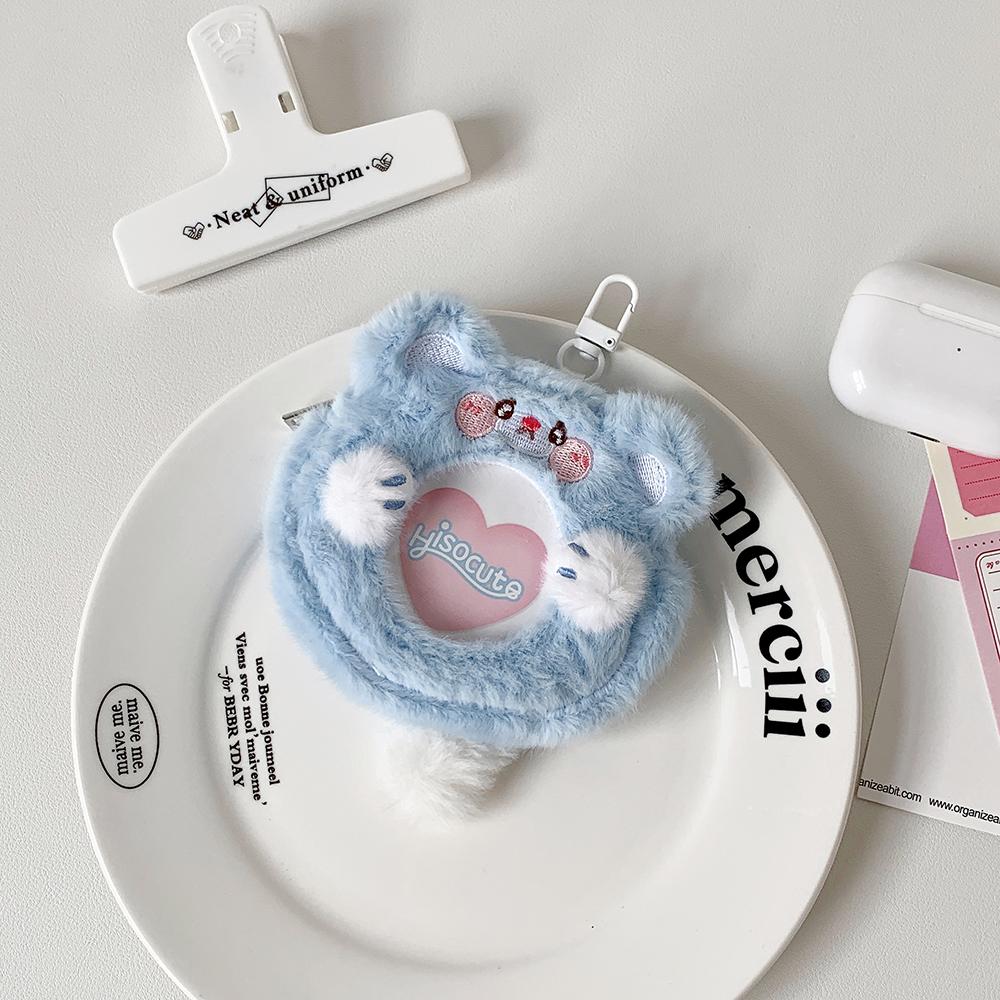 

Кавайный держатель для бейджа с животными, плюшевая мини-сумка для хранения бейджей, милая сумка для Bluetooth-гарнитуры с животными, сумка для наушников Airpods, мини-пакетик для помады