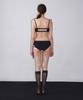 VINAJ N Chain Ribbon Half-Cup Bikini Bra (Black)