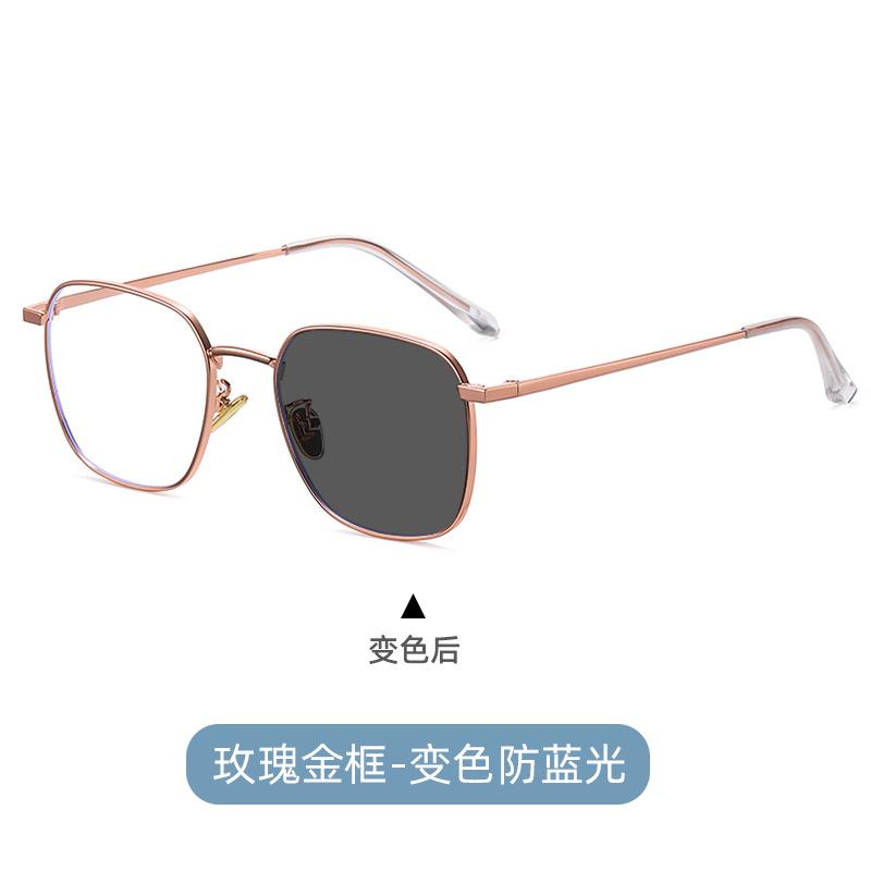 Aoran trendy unisex non-prescription glasses, anti-radiation computer myopia glasses, photochromic, can be fitted with prescription lenses, blue