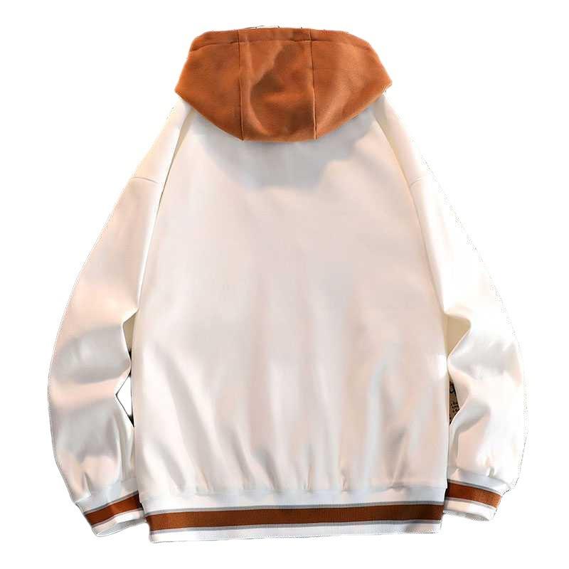Fake Two Jackets Men's Coat Spring and Fall Fashion Brand Men's Hooded Windproof Top