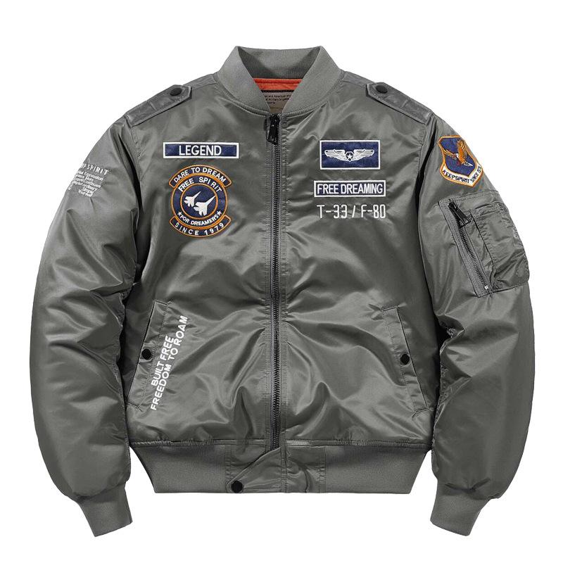 Winter Men's Jacket Military Motorcycle Ma-1 Aviator Pilot Men Baseball Bomber Jacket Men