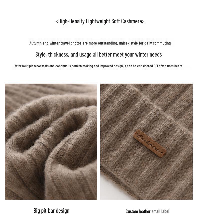 25 H/W Neue Unisex Extra Dicke Doppelsträngige Kaschmir Umschlagmütze: 100% Reines Kaschmir