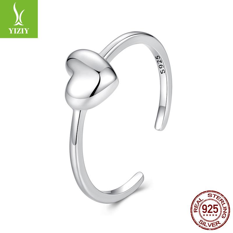 Love Ring, Simple Personality, Exquisite Heart-Shaped Open Ring, Women'S Ring.