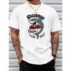 European Size Team Shark New Summer Outdoor Men's Short-sleeved T-shirt Summer Fashion Trend Top Printed Men's Bottoming Shirt