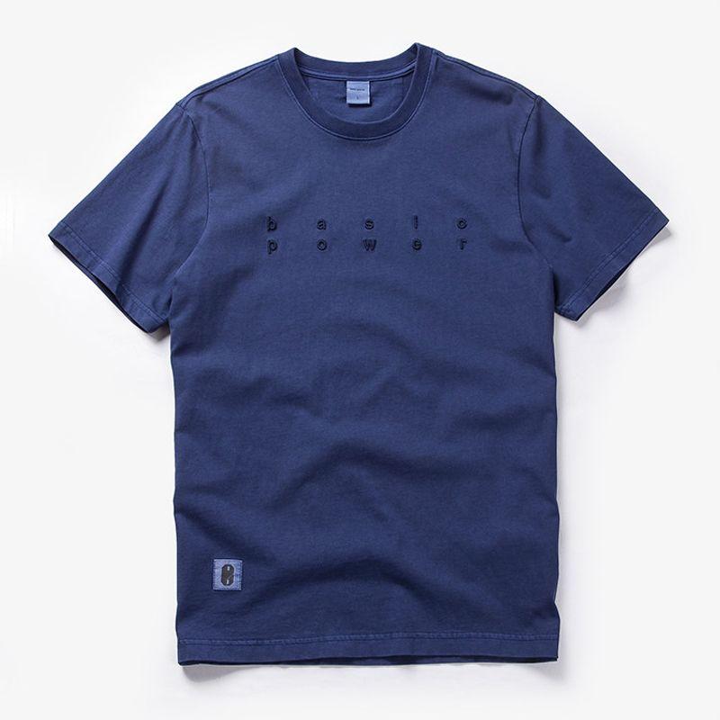American Vintage 300G Heavy High Weight Cotton Embroidery T-shirt Men's Short Sleeve Bottoming Foreign Trade Men's Cotton T-shirt