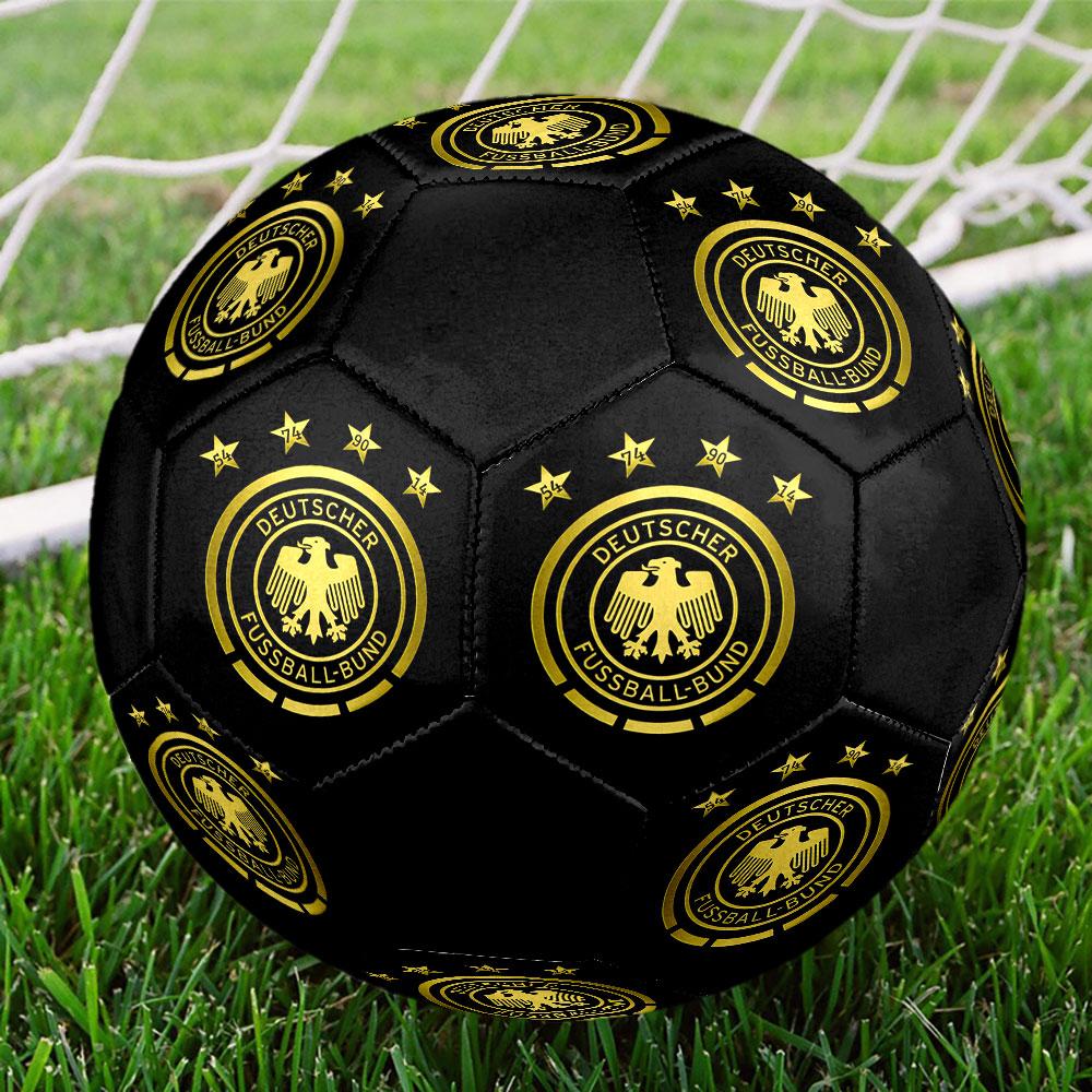 Germany national football logo Size 5 Soccer Ball, Machine-Stitched PVC, Durable & High Bounce, All Ages Fit, fan merchandise, matches & outdoor use.