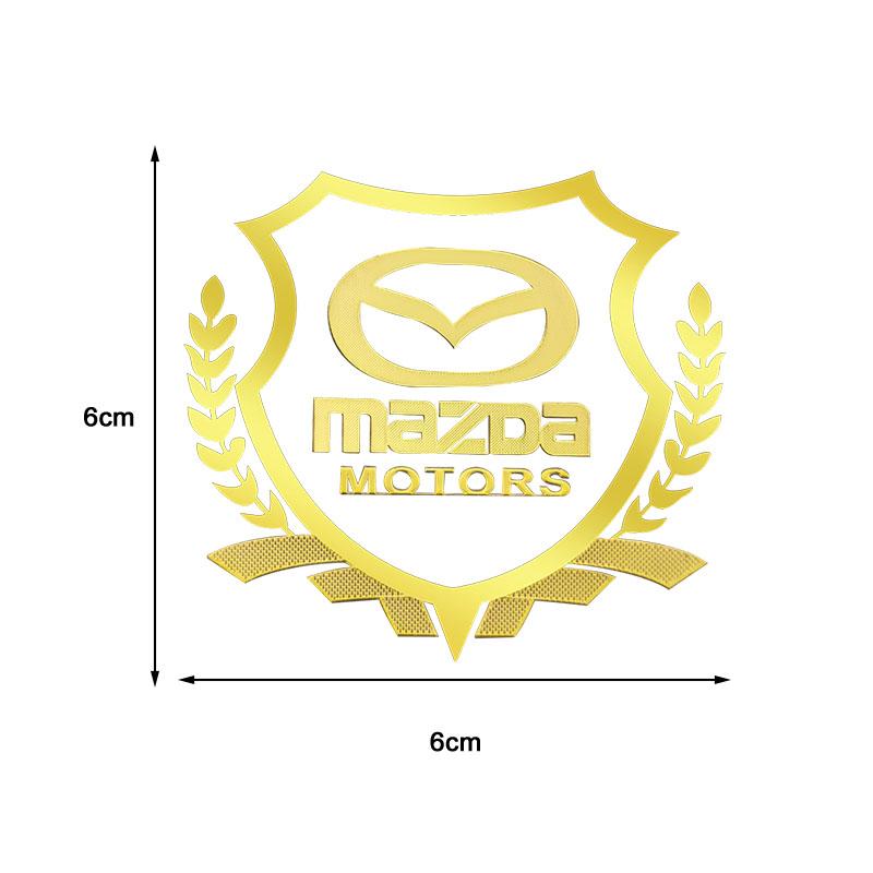 1 Stück Auto Karosserie 3D Aufkleber Weizenähren Styling Emblem Auto Dekoration Für Mazda 3 6 CX5 2 CX3 CX9 MX5 RX8 Axela Demio MS CX5 2 Axela Demio GJI GH BK MP