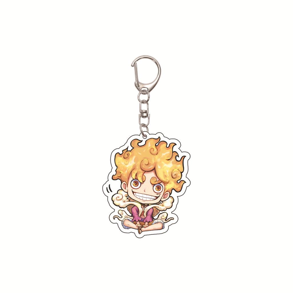 Anime One Piece keychain/clip with Chopper and Zoro Acrylic Keychain, Cartoon Acrylic Keychain Gift, Luffy Bag Keychain