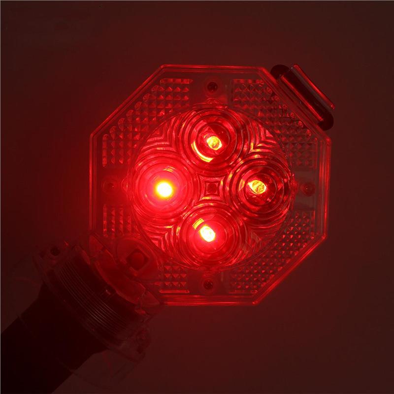 Solar LED Plum Blossom Traffic Cone Safety Light: Flashing Warning Lamp for Vehicles