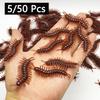 Non-Toxic 5-50Pcs Horrifying Funny Cockroaches Joke Decoration Props Rubber Toy Gags Practical Jokes Toys Simulation Plastic Centipede