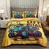 Off-Road Car Series 3D Digital Printing Kit Bedding Quilt Cover Pillowcase Three-Piece Set