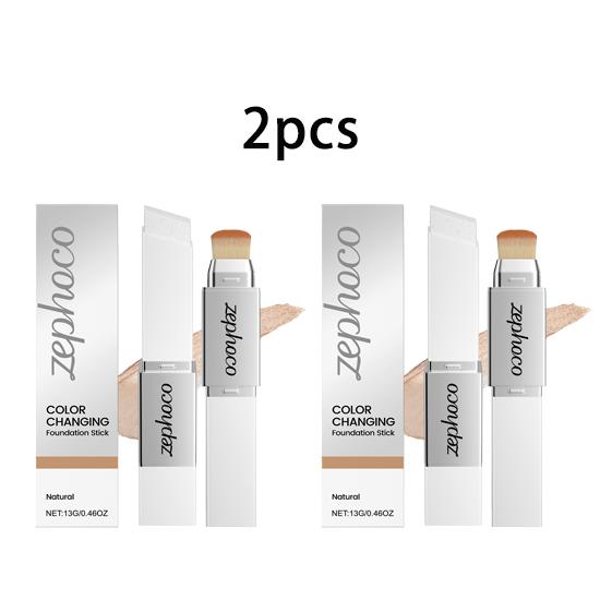 Zephoco Lightweight Moisturizing Foundation Stick Naturally Sticks To the Skin Without Powder, Portable Daily Base Makeup Stick 13g