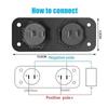Waterproof Cigarette Lighter Outlet Quick Charge 3.0 12V/24V Dual USB Car Socket with LED Voltmeter Touch Switch for Car RV Boat
