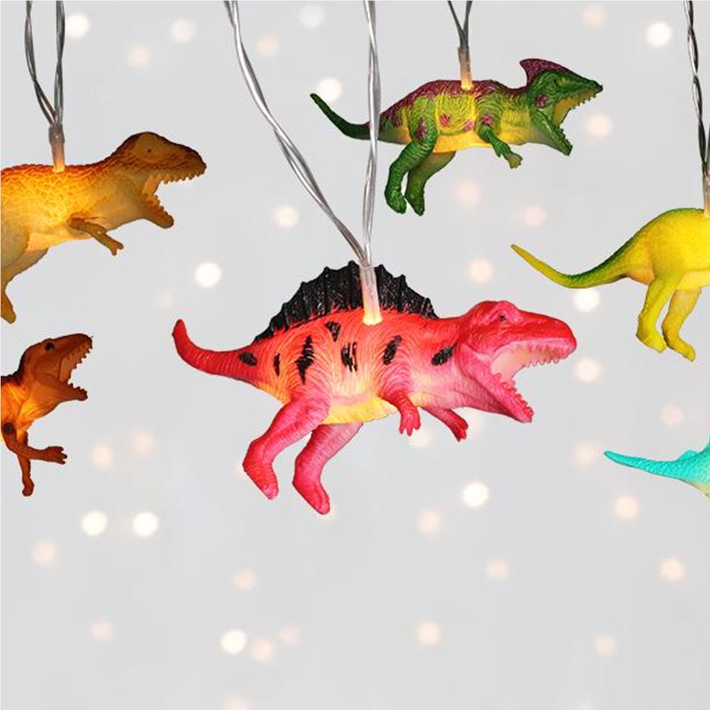 10 LED Dinosaurier Lichterkette USB/Batteriebetrieben Dekorative Lustige Kinder Girlande Nachtlichter Schlafzimmer Garten Hof