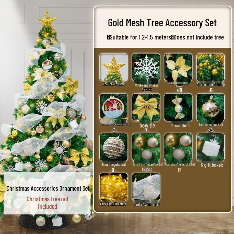 Christmas Tree Ornament Set: Decorations & Accessories Value Pack