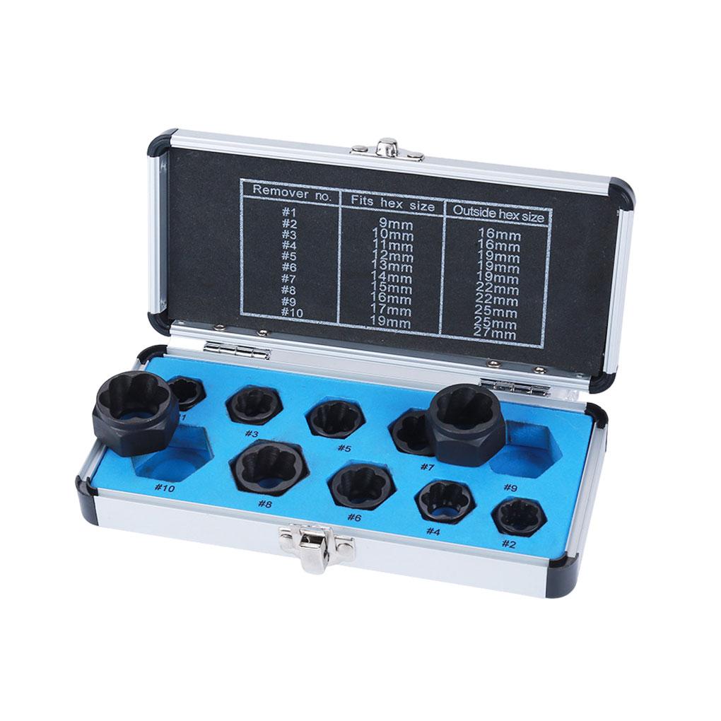 

10 шт. Металлический эффективный съемник винтов Попрощайтесь с застрявшими винтами, устойчивый к ржавчине гайковерт для откручивания чёрный