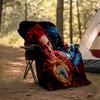 1pc Descendants The Rise of Red2 Theme Blanket - Digital Print, Polyester, Cozy for All Seasons, Perfect for Outdoor, Camping, and Travel