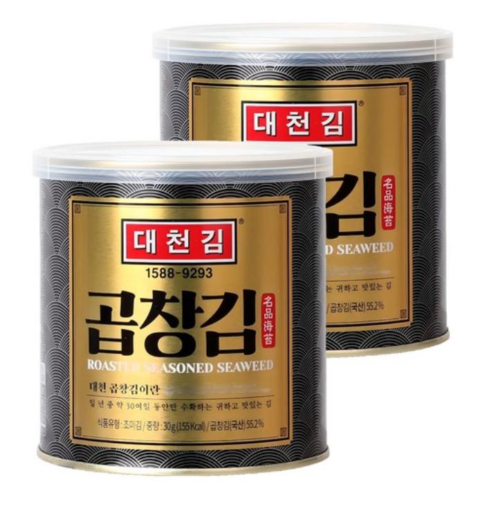 Daecheon Gopchang Gim Can 30g – Portable Seaweed Sheet Snack