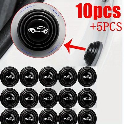 15pcs Car Door Anti-shock Pad Hood Trunk Anti-collision Silicone Adhesive Sticker Pads Auto Anti-Noise Buffer Gasket Gaskets.