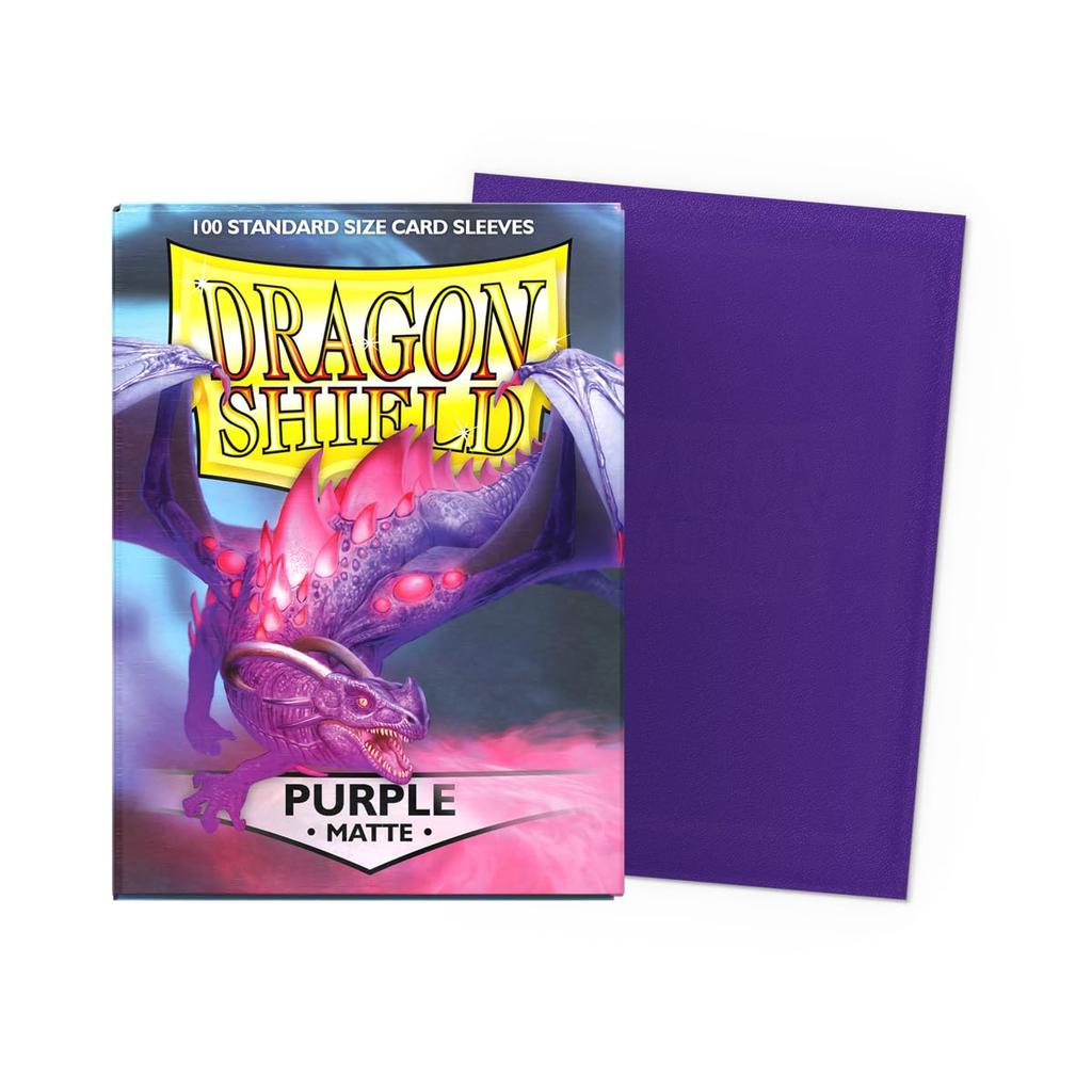Arcane Tin Man Dragon Shield Standard Size Sleeves, (100 Sleeves) AT-11009, Matte/Purple