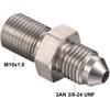 3AN Male to M10x1.0 Male Stainless Steel Brake Fitting Adapter Connector