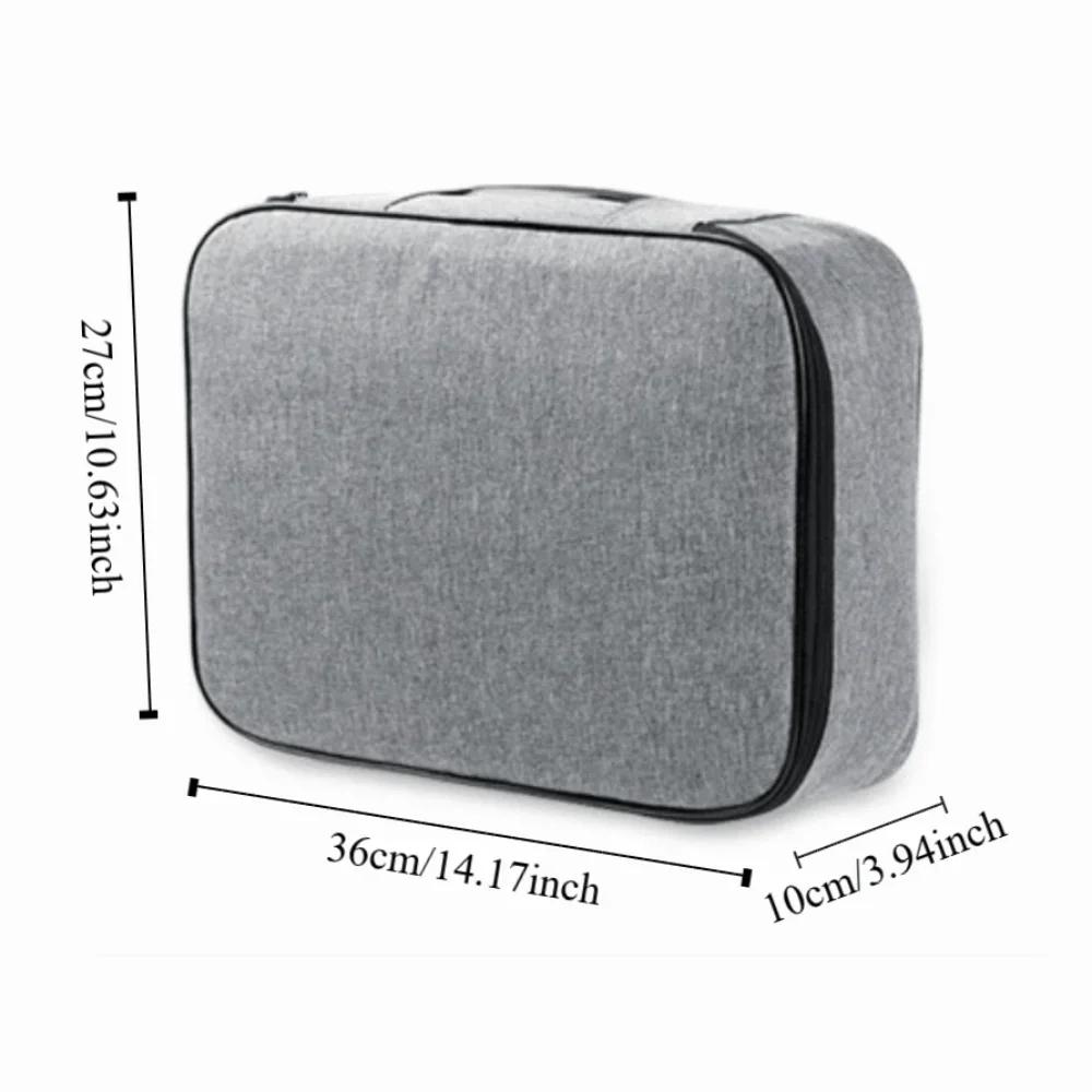 Large Capacity Lockable Document Storage Bag Portable Durable Multi-layer Family Document Bag Water-Resistant Tote Bag