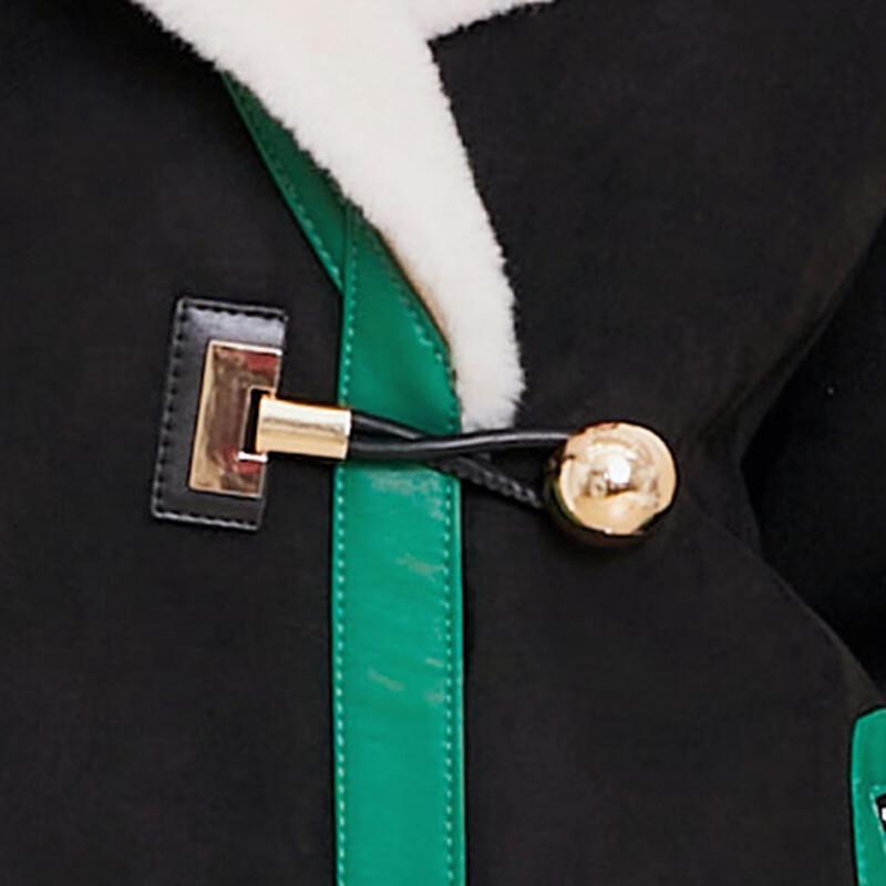 Kaiser Women's Shearling Lapel Wool Coat