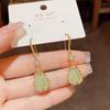 Micro Inlaid Cat Eye Stone Tulip Hook Earrings Fashion Niche Luxury Jewelry For Women