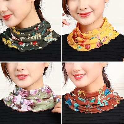 Small Silk Scarf Spring And Summer Pullover, Fake Collar Scarf, Women'S Mesh Square Dance Neck Cover, Versatile Scarf W18