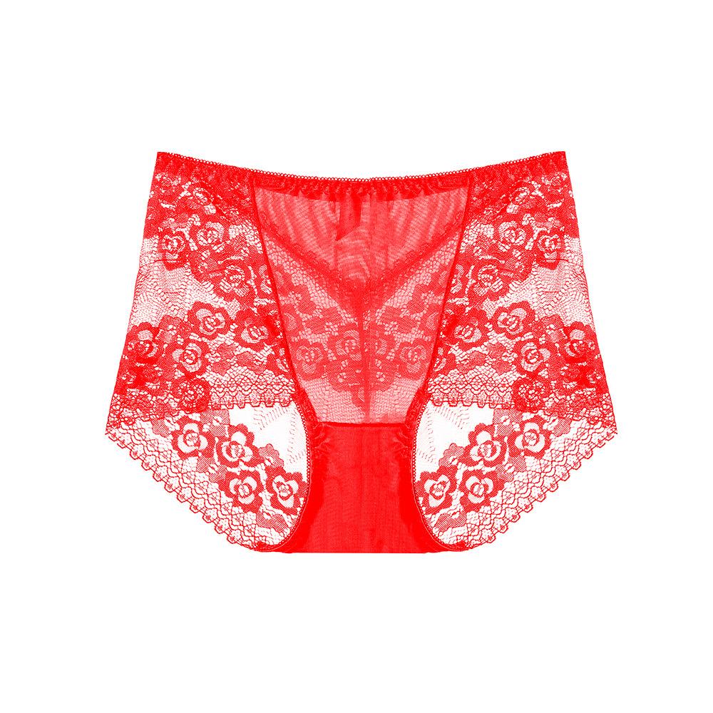 Sexy Underwear for Women Breathable Comfortable Panties Fashionable Mid Waist No Trace Briefs Female Knickers Lace Underpant