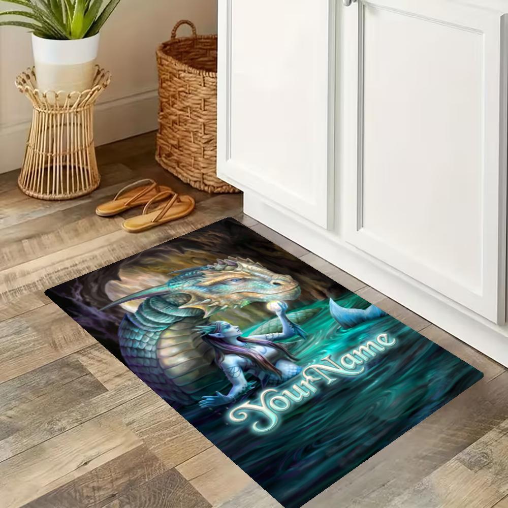 Gothic Illustrations Customize Your Name Kitchen Rug Runner Rug Laundry Mat Hallway Entryway The Best Gift Choice