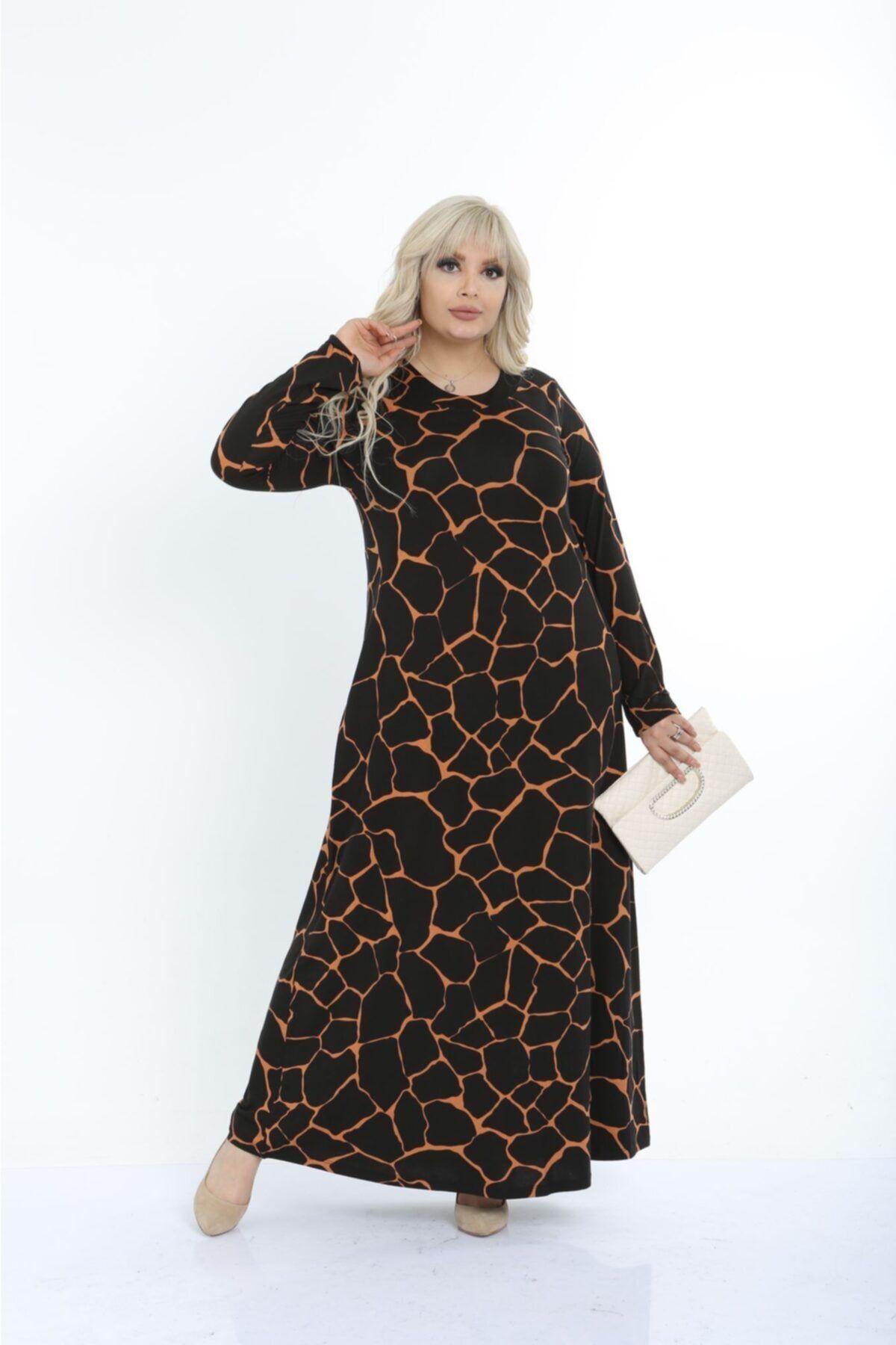 

Women s Big Size Dress Pine Shark Pattern Viscose Fabric Plus Size Dress XL/2XL