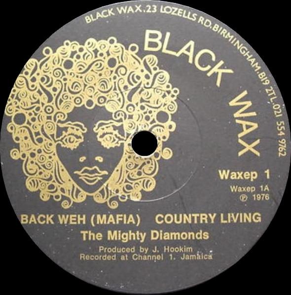 7inch Record MIGHTY DIAMONDS  Back Weh Mafia  Right Time WAXEP1 Black Wax 1976 UK Reggae Ska  Dub Used
