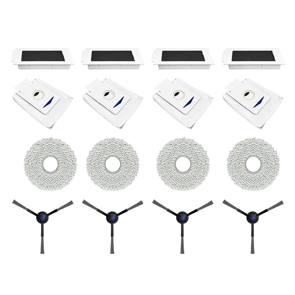 Vacuum Cleaner Cleaning Rag Side Brush Mop Pads Vacuum Cleaner Filters Plastic Material Dust Bags for T30Pro/Max Vacuum