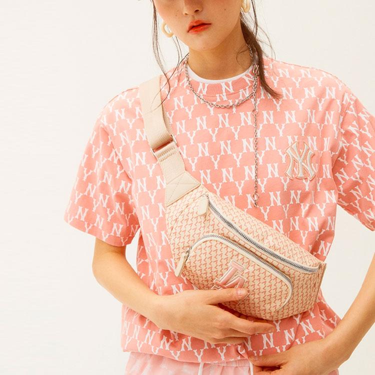 New MLB Set In Sleeve T Shirt Unisex Light Pink 31TSM1131-50P