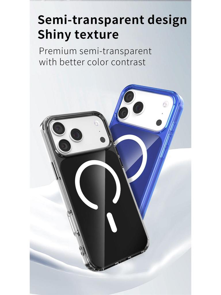 Custodia Colorata Magnetica per iPhone 17: Compatibile con iPhone 12 fino a 16, Design Trasparente per Uso Transfrontaliero e Internazionale