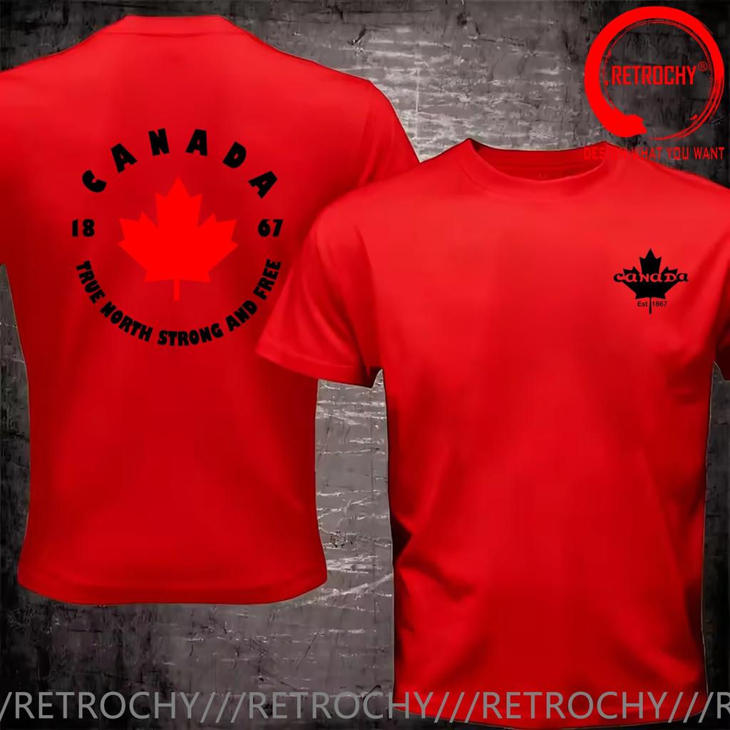 Grappig Ontwerp Canada Esdoorn Opgericht 1867 Shirt Unisex Mode Trendy Casual Kleding Stijlvolle Tops T-shirt Vrijetijd T-shirt Unisexs T-shirt