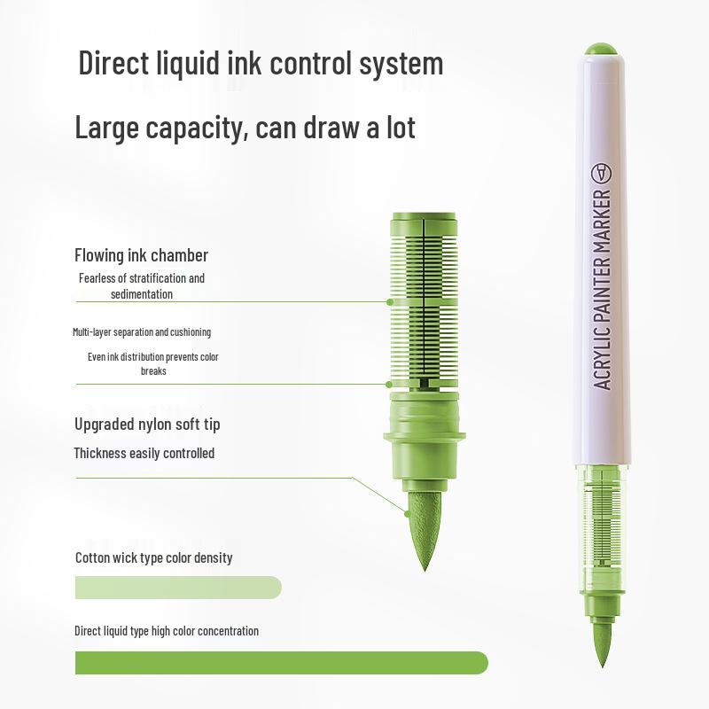 Lan Guo 288-Color Soft Tip Liquid Acrylic Markers Gift Box for Students & Children - Stackable Watercolor Pens