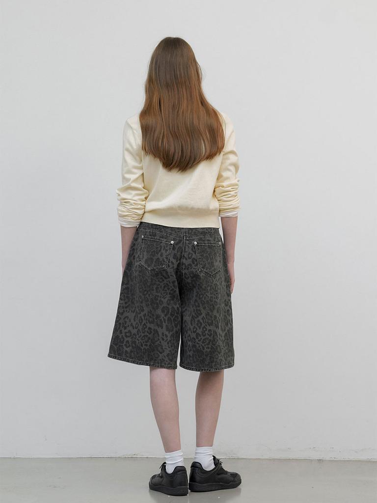 Atelier Nine Leopard Bermuda Pants (Pt-5756)