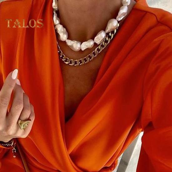 Women Shirt V-neck Side Lace-Up Lantern Long Sleeve Pullover Tops Solid Color Work Casual Blouse Daily Wear